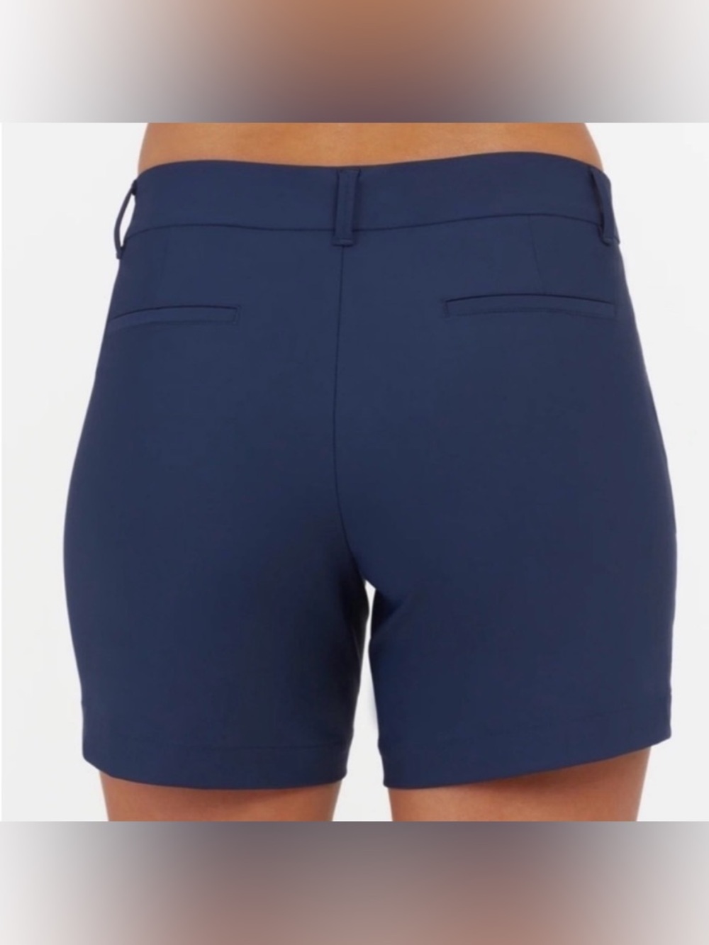 Spanx Sunshine Solutions Stretch Shorts size Large Navy - Picture 5 of 12